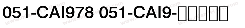 051-CAI978 051-CAI9字体转换